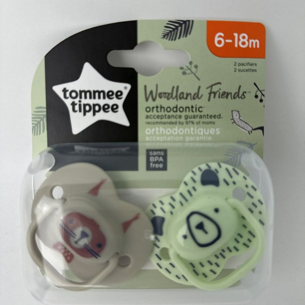 Tommee Tippee Woodland Friends Orthodontic Pacifier 6-18m - Picture 3 of 3